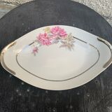 Porcelain serving dish pattern art deco peonies