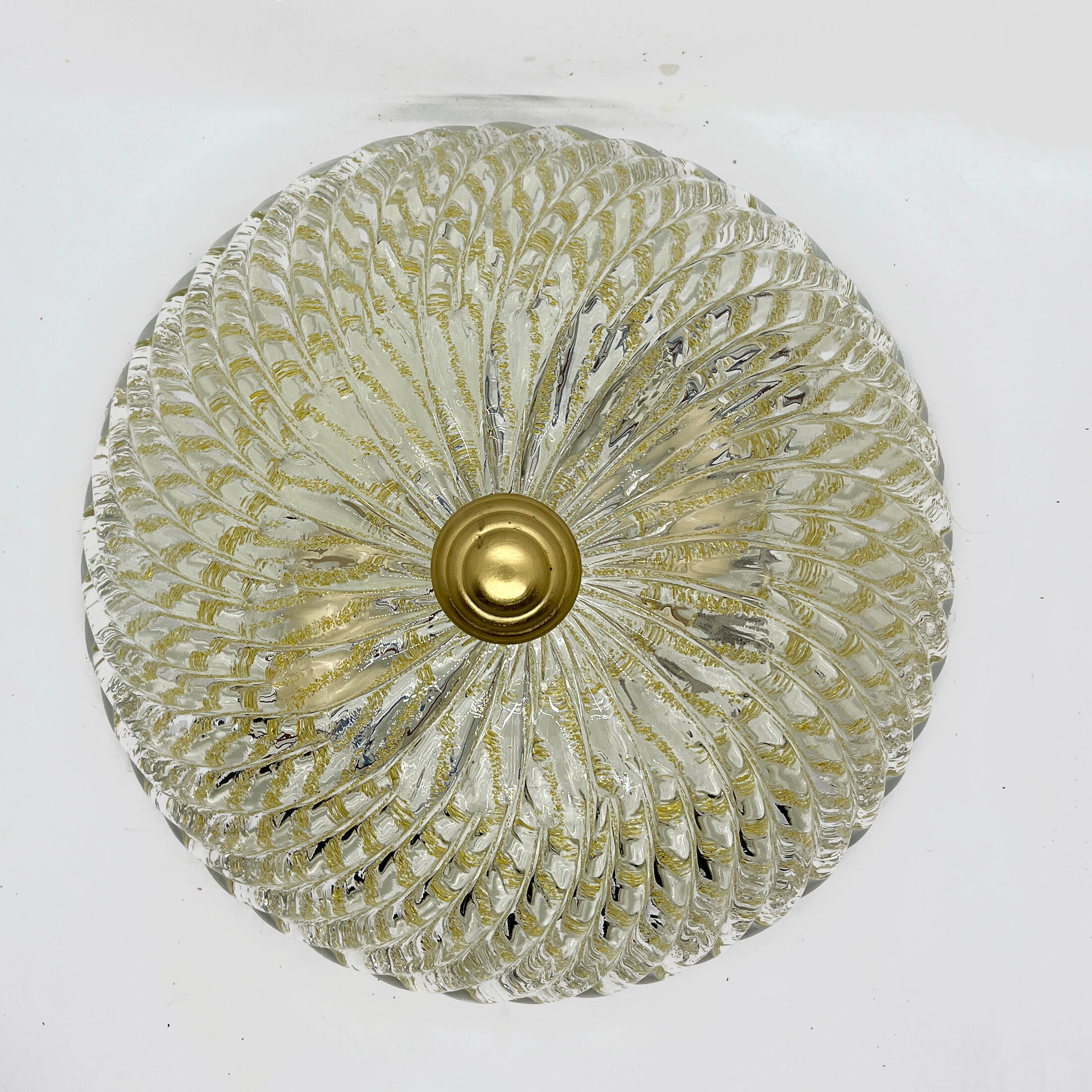 Large ice glass ceiling lamp, Massive, Germany, 1970s