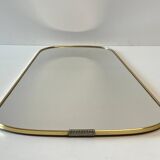 Ancien miroir forme libre rétroviseur vintage design 60 - 33,5 x 61 cm