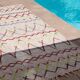 Reversible handmade rug made from recycled cotton