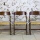 Set of 3 sleigh chairs by Baumann, 1960