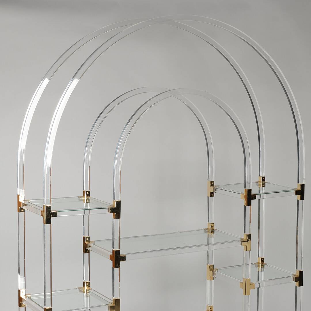 Vintage plexiglass étagère by Charles Hollis Jones, 1970s