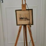 Floor lamp diy painter's easel transformed into a floor lamp