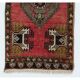 Hand-knotted Small Rug. Vintage Door Mat. Turkish Wool Seat Cover. Entryway Mat. Kitchen Rug