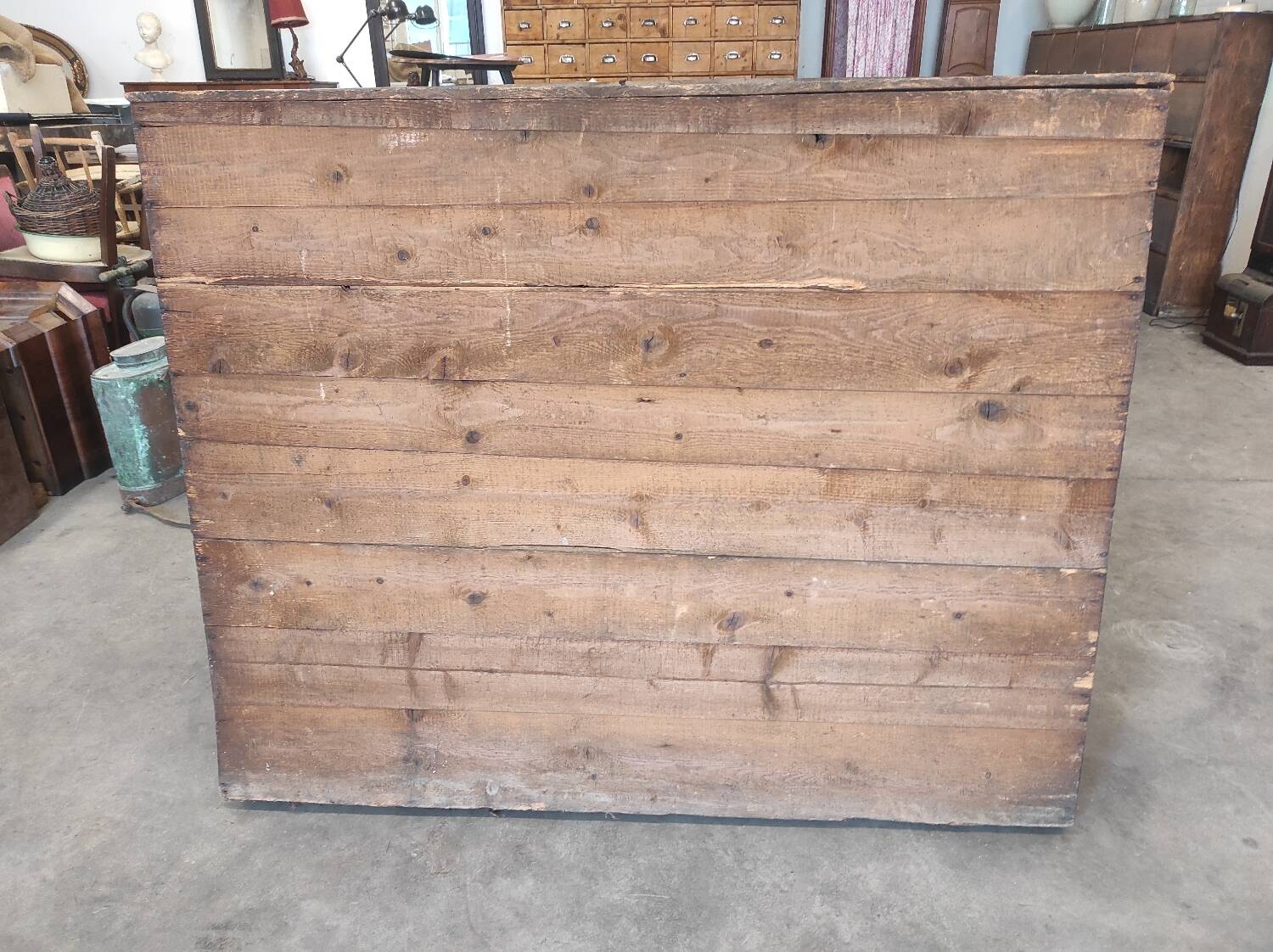 Wall dresser shelf for rustic wooden collection plates (fir and oak)