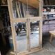 Eighteenth-century oak window mirror.