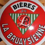 Old enamel plate BIÈRES LA BRUAYSIENNE