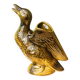 Pichet canard en barbotine, vert kaki