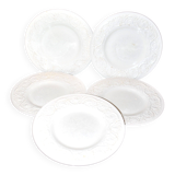 Wedgwood set of 5 Patrician garland England moulded earthenware plates 26.5 cm