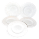 Wedgwood lot de 5 assiettes en faïence moulée Patrician guirlande England 26,5 cm