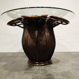 Vingtage bamboo dining table, 1970s