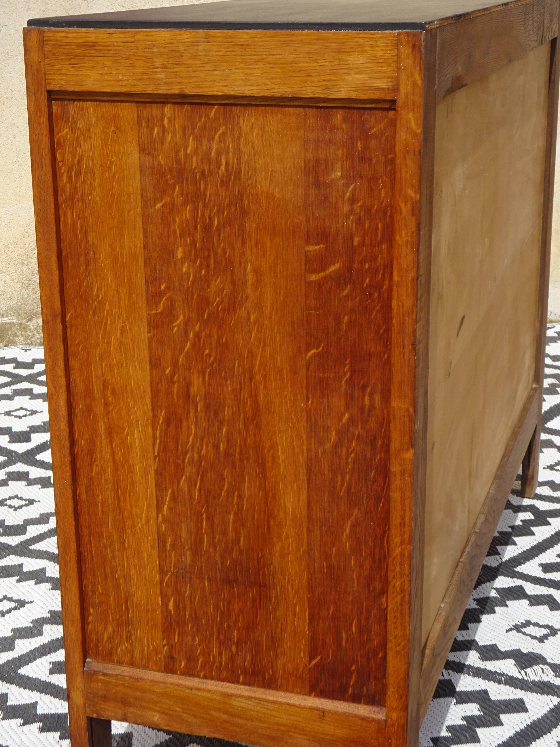 Vintage buffet in light and black oak