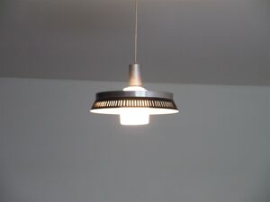 Suspension Vintage Danoise En metal Et verre 1970