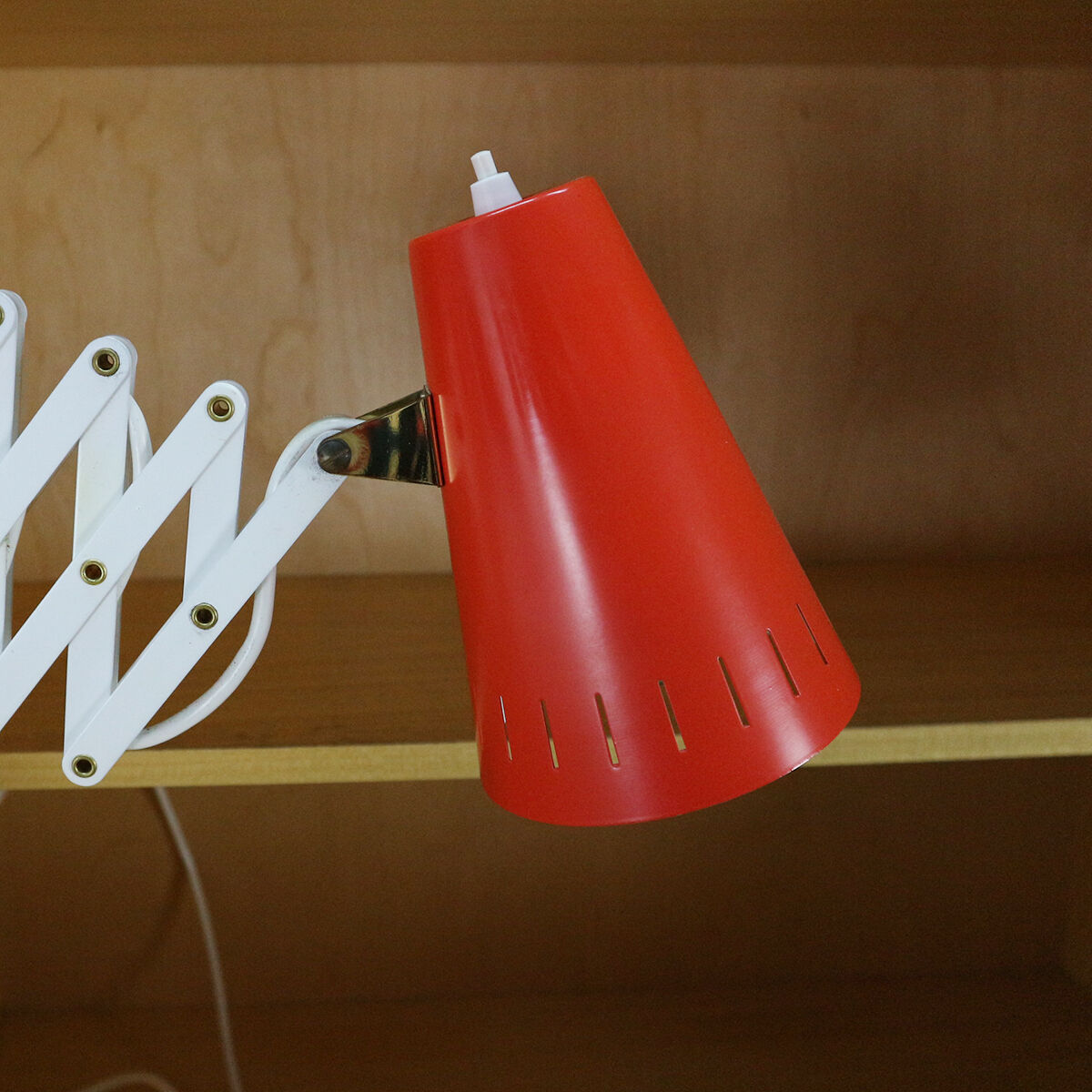 Writing desk, dark walnut stained 1960