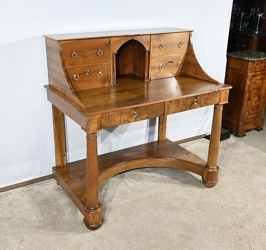 Rare Property Desk, in Walnut, Empire Period – Early 19th Century