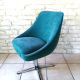 Fauteuil velours vert