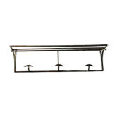 Wall-mounted coat rack in wrought iron, early 20th century.