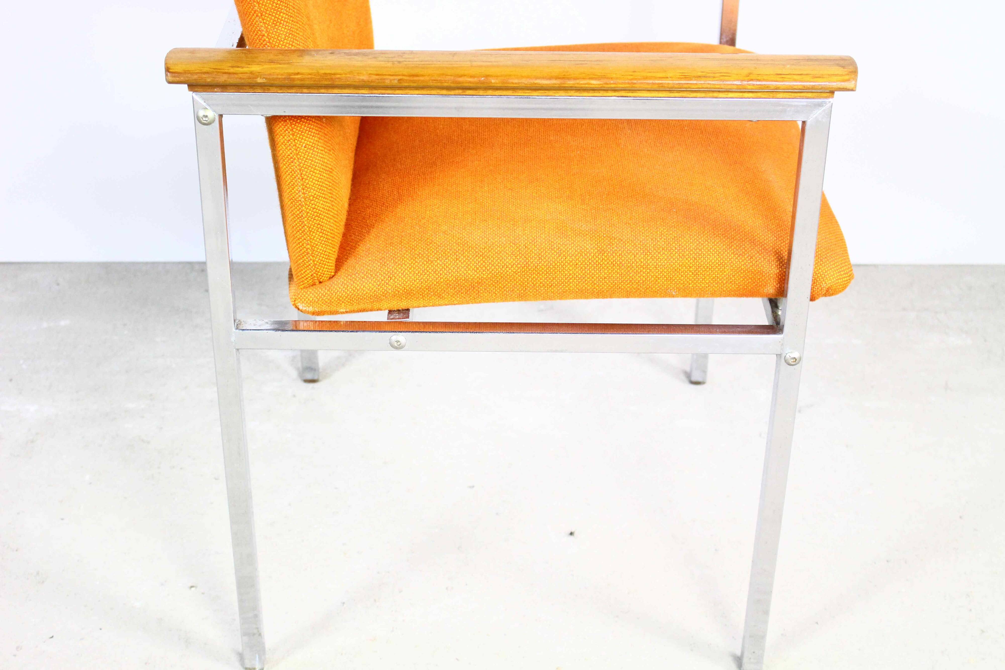 Danish orange chair by Sigvard Bernadotte for France & Søn 1970s