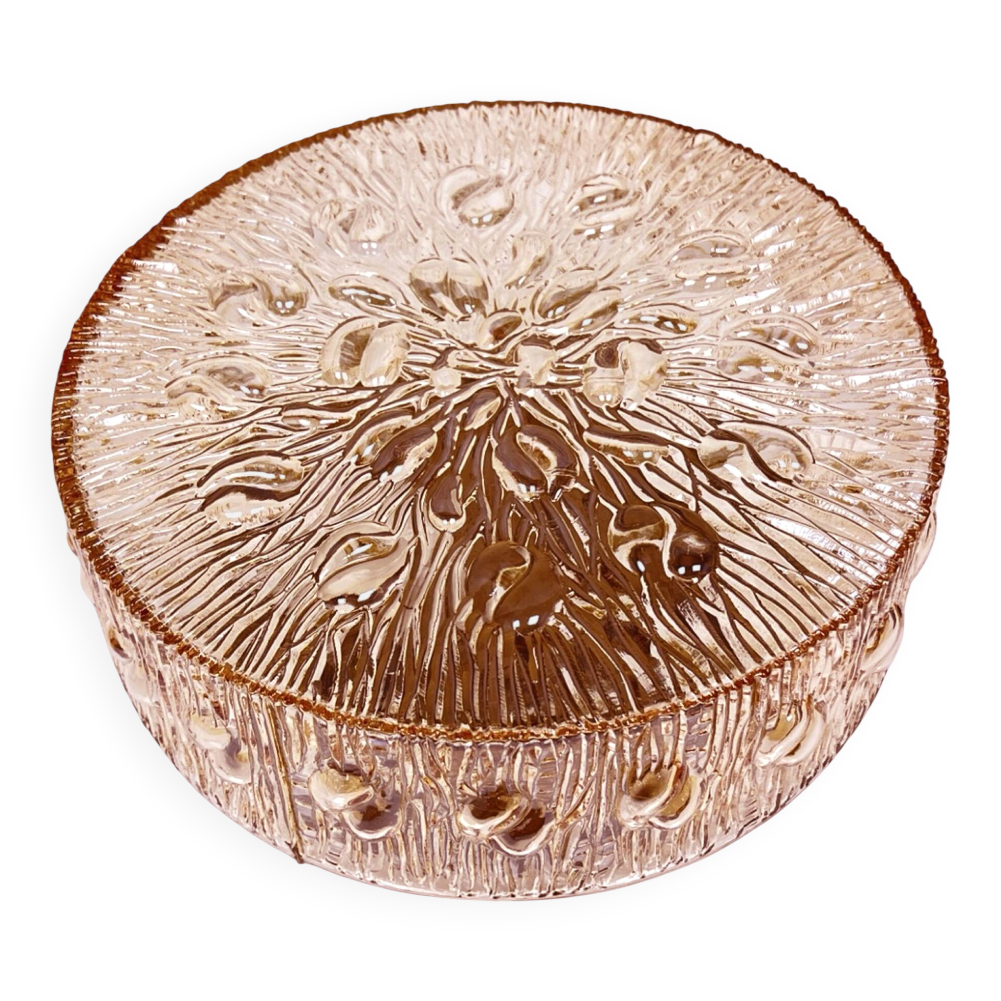 Amber Ceiling Lamp Helena Tynell Glashütte Limburg Germany 1960s