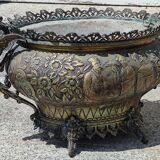 Old copper planter Hindu décor