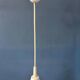 Vintage white glossy suspension Space Age "witch hat"