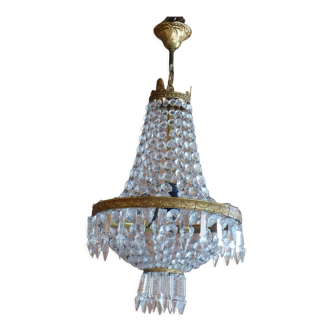 Lustre montgolfière pampilles ø 30 cm