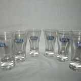 Lot 6 verres pastis duval bistrot publicitaire