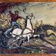 Painting: Oil on canvas - horses in dressage