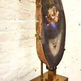 Agathe by Willy Daro 1980 and Golden brass desk lamp