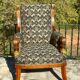 Pair of Mahogany Bergère Armchairs with Chimera Motifs, 19th Century