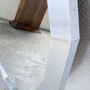 Miroir hexagonal métal brossé 1970