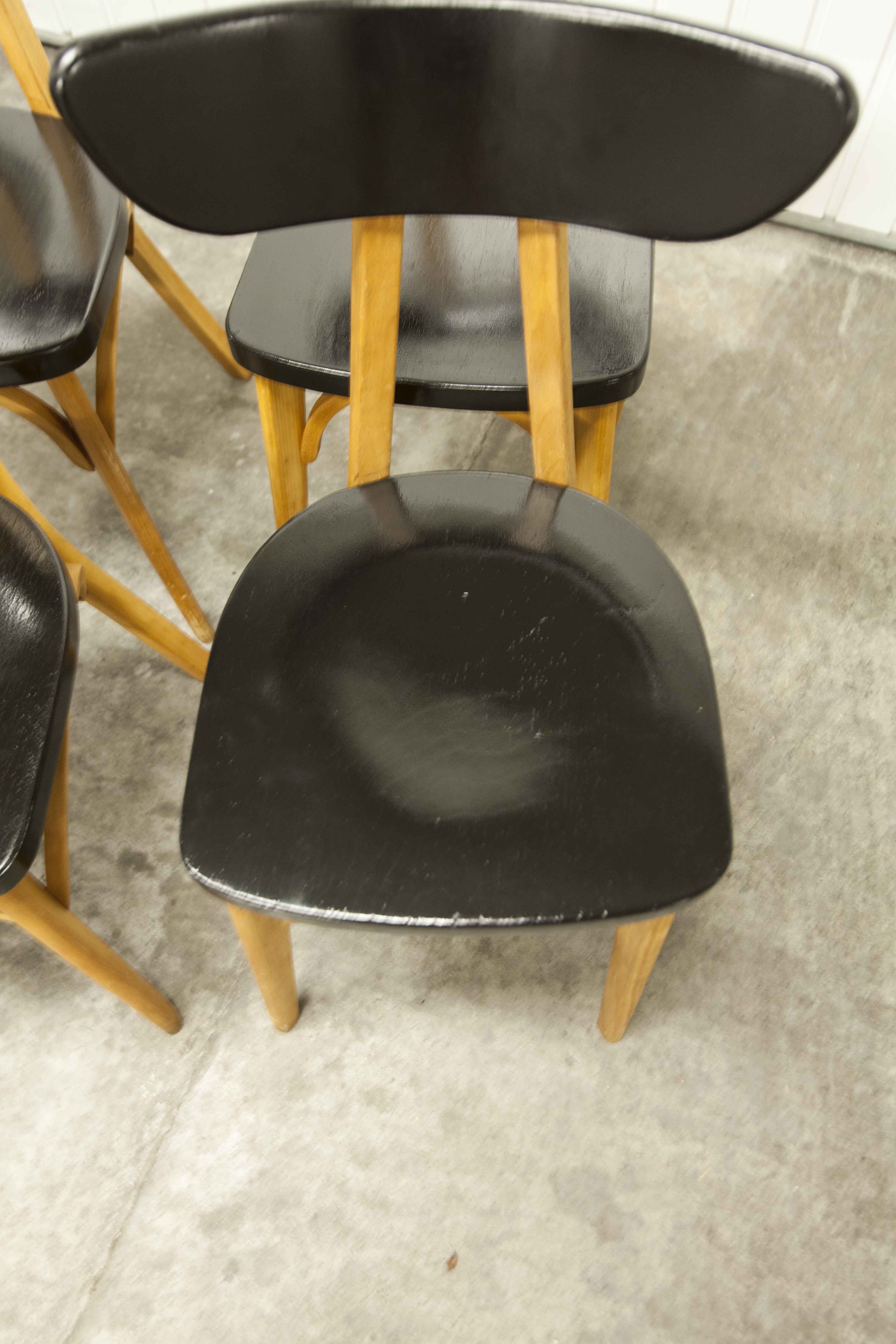 Set of 6 restored Luterma "banana" chairs