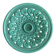 Large vintage turquoise ceramic bowl – Openwork braided pattern