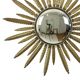 Mid Century Copper Plated Metal Sun Mirror Deknudt Convex 55cm