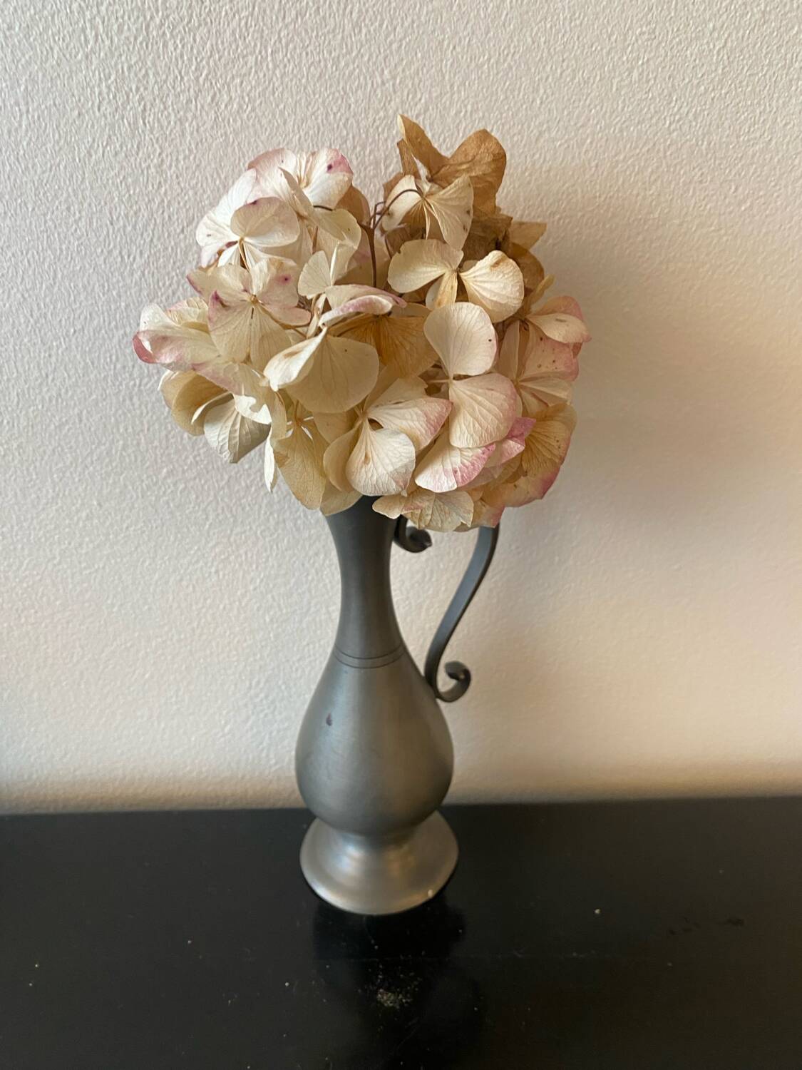 Small pewter soliflore vase