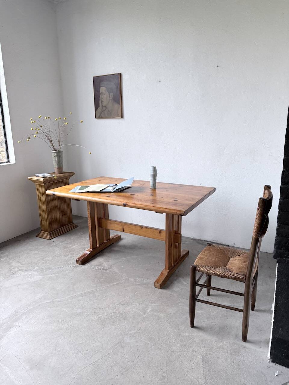 Mountain furniture table made of solid pine