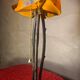 antique wrought iron lamp from 1900 at 40 with a very large glass paste shade 45