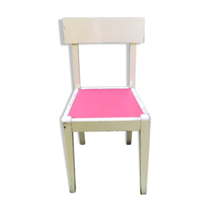 Chaise en bois et formica