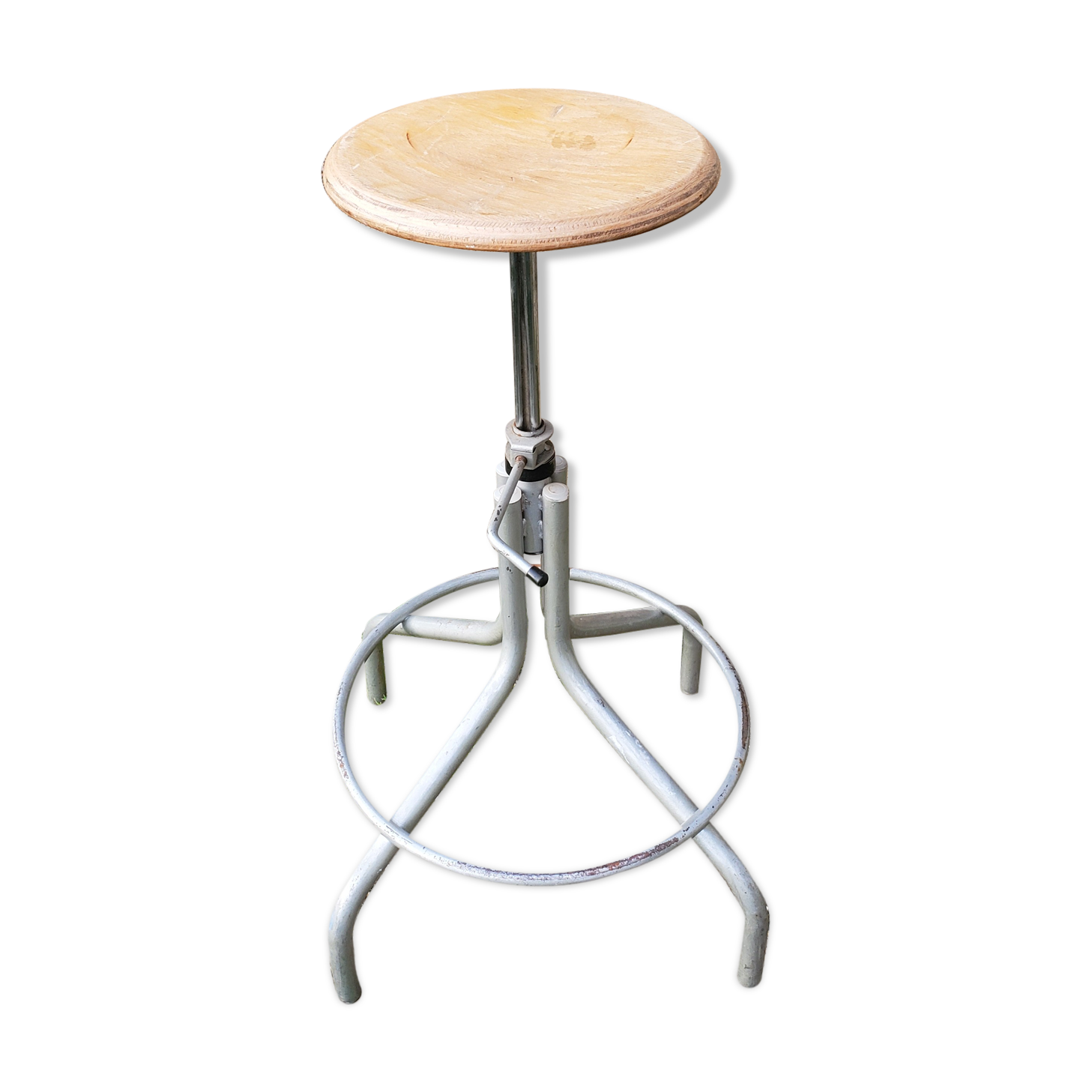 Adjustable industrial stool