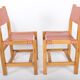 Set de 6 chaises en orme et cuir édition Maison Regain