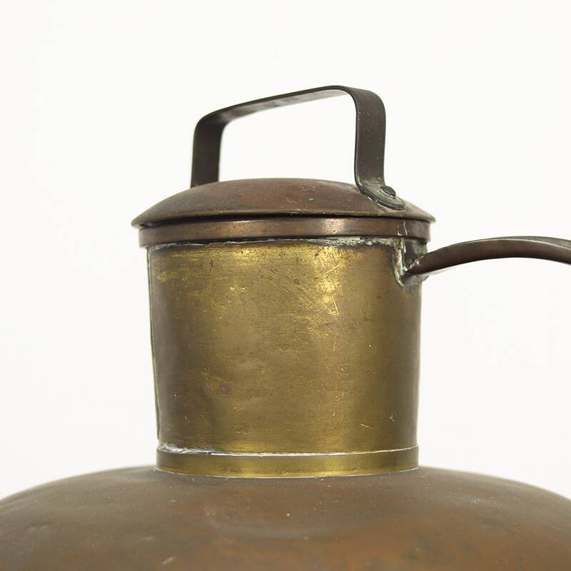 Cruche à lait en cuivre antique du début du 19e siècle