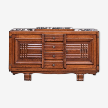 Art Deco French Marble Credenza or Sideboard