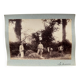Photo albumine contrecollée sur carton représentant des moissonneurs