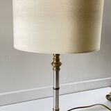 70s lamp with wood effect lampshade