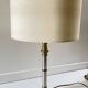 Lampe années 70 abat jour effet bois