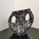Vase two handles tricolor vallauris