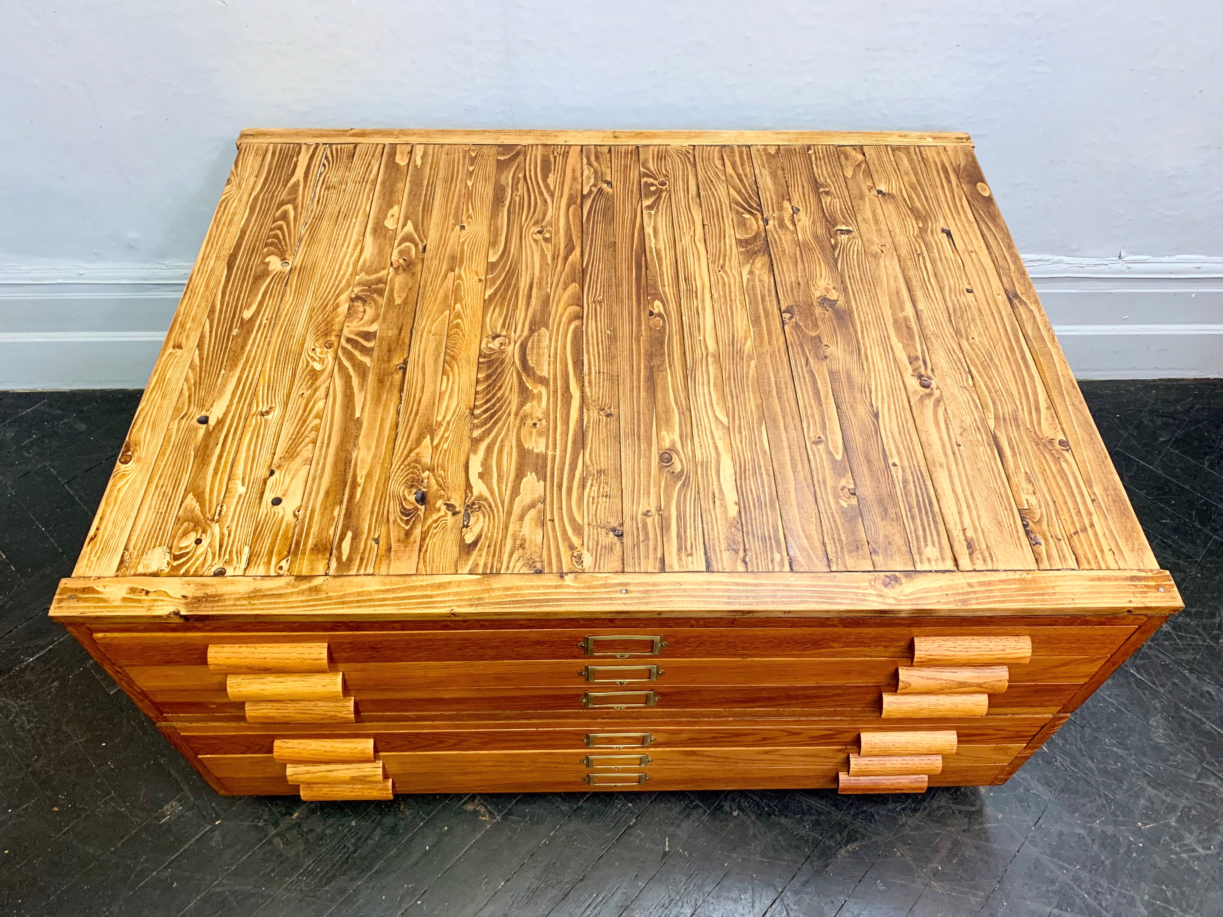 Vintage plan chest of architect drawers