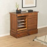 Unique Art Deco roll-top cabinet from the 1930s