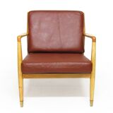 1950s Danish "USA 143" Lounge Chair by Folke Ohlsson for P Jeppesens