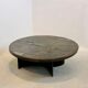 Brutalist Paul Kingma One-Off Slate, Ceramic and Brass Artwork Coffee Table, Signed